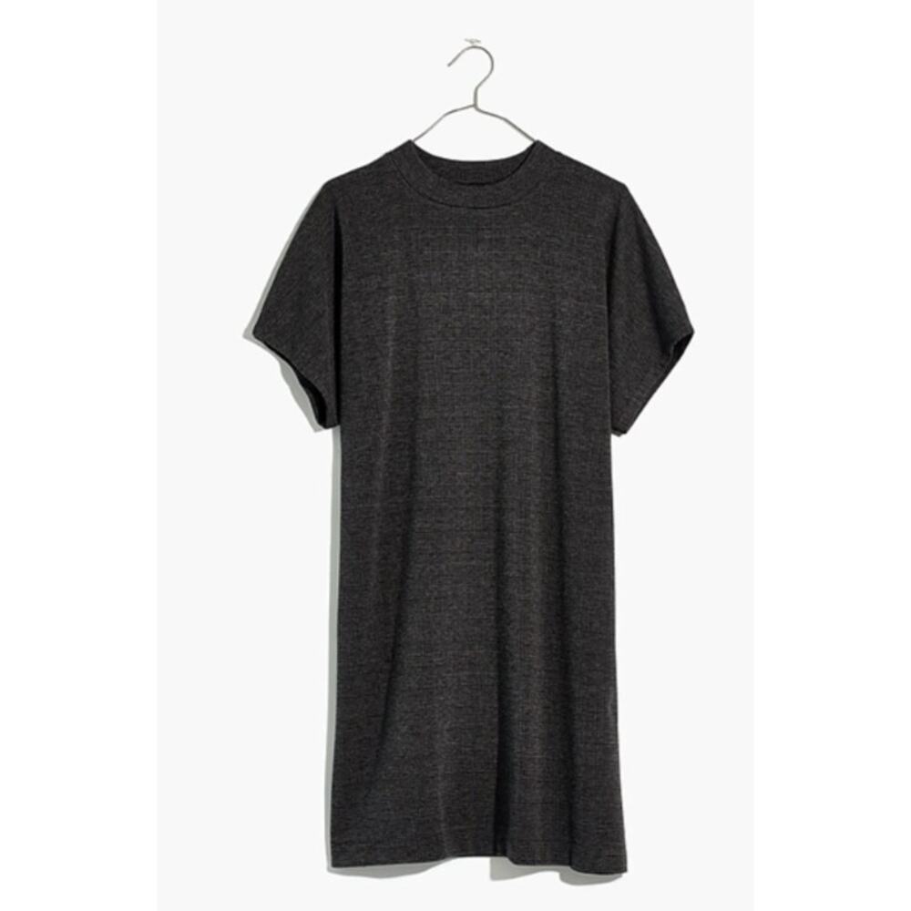 Madewell Mockneck Tee Dress in Glen Plaid AB367 // M - Picture 2 of 12
